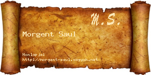 Morgent Saul névjegykártya